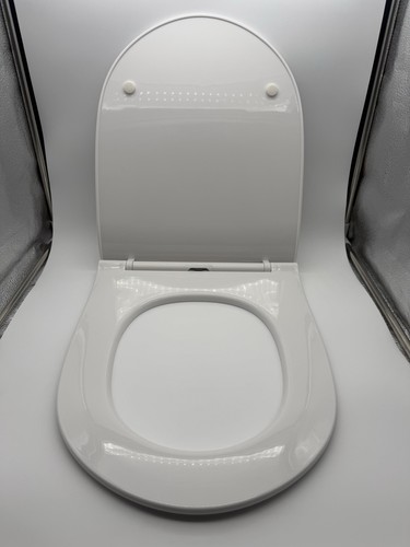 Curved toilet seat white soft - toilet,