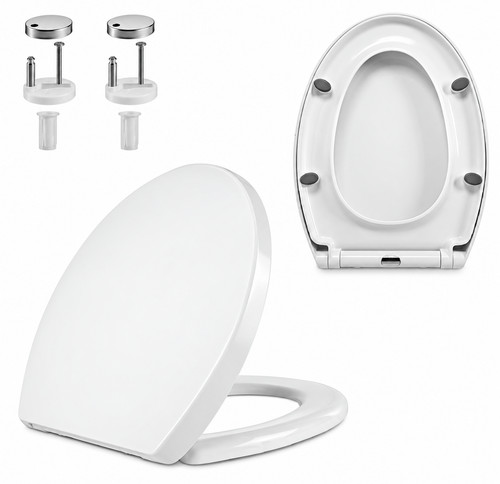 Toilet seat white oval quick - toilet,