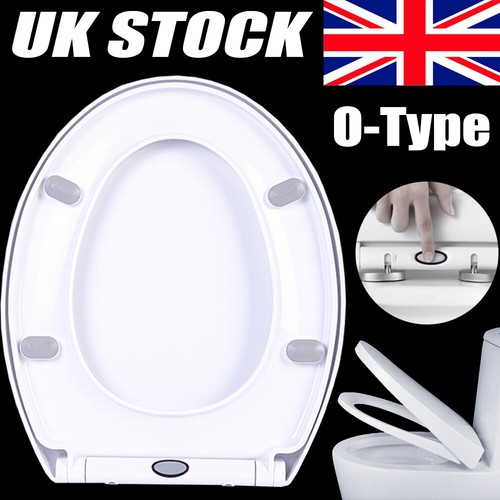 Soft close toilet seat white - close,