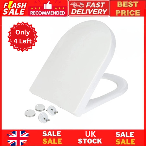 Toilet seat soft close white - white, d