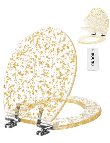 Round resin toilet seat soft - round,