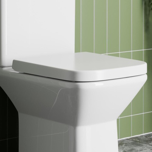 Soft close square toilet seat - soft,