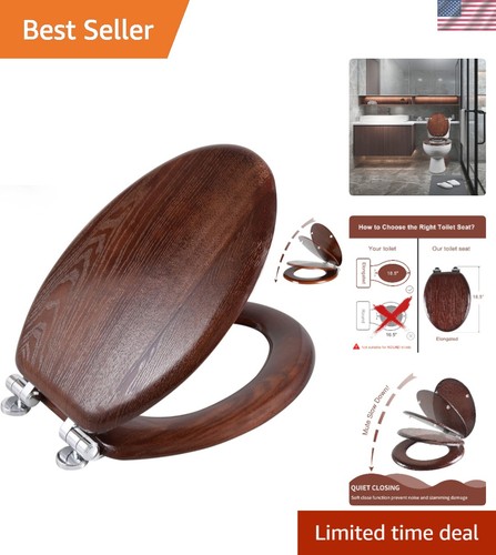 Elongated wood toilet - toilet, seat