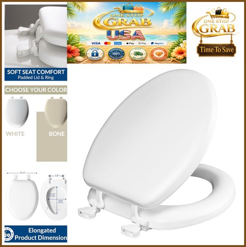 Padded toilet seat elongated - padded,