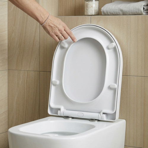 Shape quick release toilet - d,