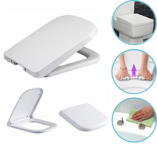 Square soft closing toilet - soft,