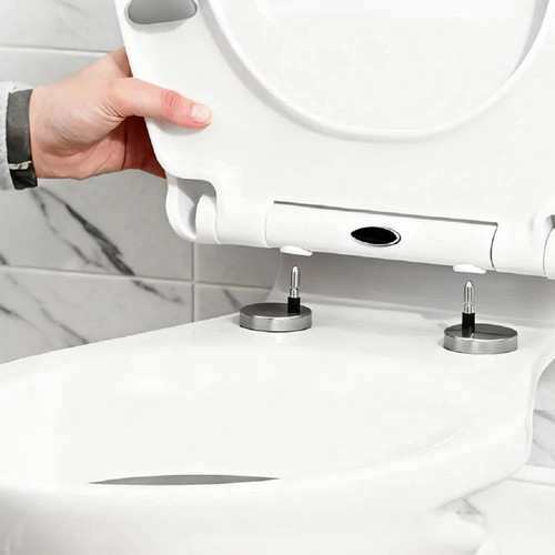 Quick release toilet seat - quick, soft