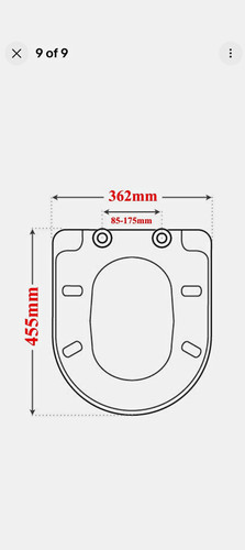 White shaped toilet seat - white, &