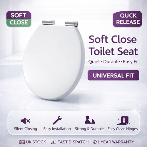 White mdf toilet seat - white,