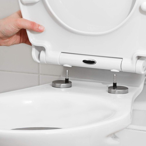Soft close white toilet seat - soft,