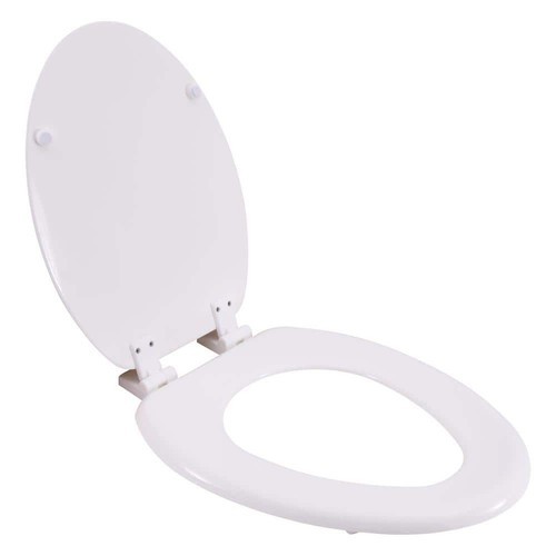 Elongated wood toilet - toilet, seat